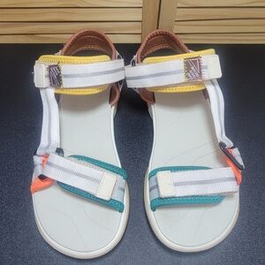 Zara Kids Sandals with Yellow, Green, and Orange Accents